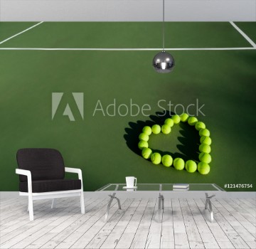 Picture of Tennis balls in shape of heart